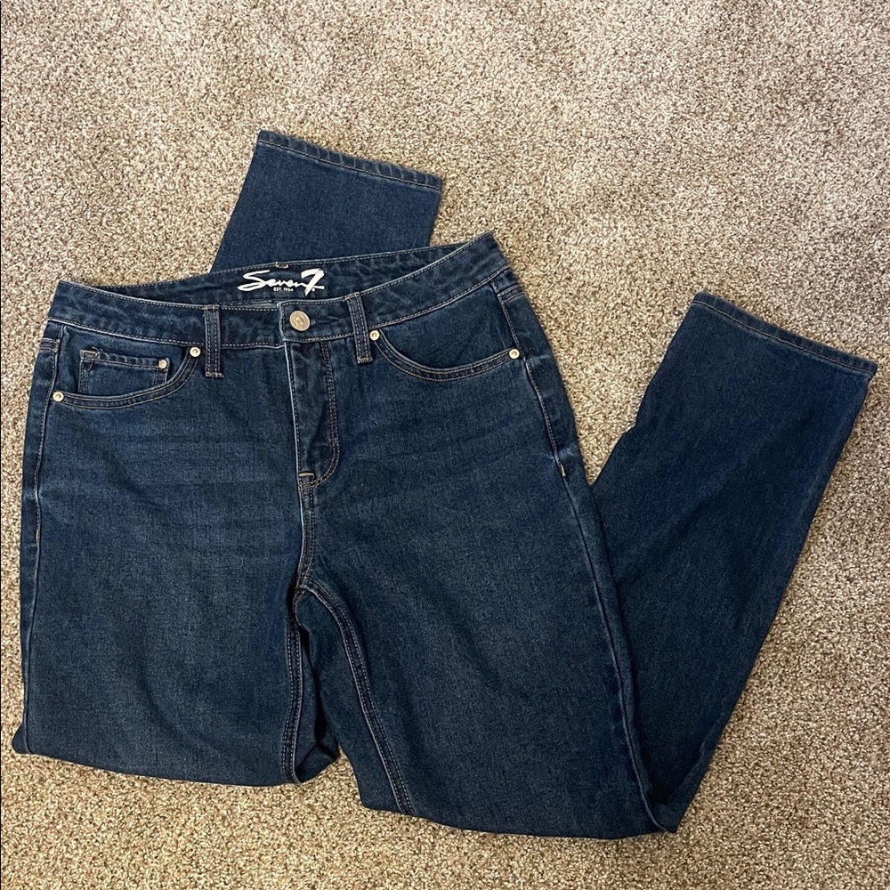 Seven7 Women's Indigo Straight Leg Jeans